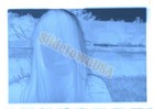 Vtg 35mm Negative Woman Portrait Long Hair Bangs Blowing Wind 1970s M-1227