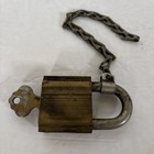 Vintage Working Ilco Gas Pump Padlock Lock   Key Brass  working 