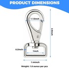 12pcs Swivel Eye Bolt Snaps zinc Alloy Trigger Snap Hooks Swivel Snap Hook