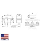 1pc 16a 250vac With Red Light Rk1-01 4 Pins Rocker Switch