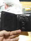 Leather Badge Holder Wallet Shield Security Black Case Officer Id Police