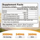 3000mg Omega-3 Fish Oil Supplement Healthy Joint   Heart Wellness 120 Softgels