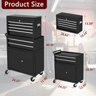8-drawer Rolling Tool Chest Cabinet Metal Storage Tool Box Organizer W  Wheels