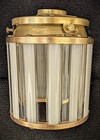 Antique Arts   Crafts Art Nouveau Brass And Glass Pendant Lighting Lampshade