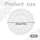 4 Pcs 10 Inch Lace Doilies  Round Doilies Crochet Doily Vintage Cotton Handmade