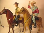 Vintage Hartland Western Hero s lot 2 roy Rogers   Wyatt Earp W horse 800 series