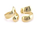 Ring Wrap Adjustable Shiny Gold Plated Brass Fashion Women Ring Handmade 