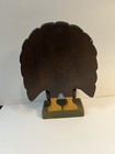 Vtg Beaver Creek Wooden Folk Art Turkey Hand Crafted Beaman Ia Thanksgiving Fall