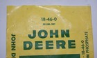 Vintage John Deere Diammonium Phosphate Fertilizer Ap Sack Bag Tulsa Ok 18-46-0