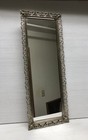 Vintage Vanity Tray Wall Mirror Ornate Silver Tone Fleur De Lis Filigree 6 X 16   