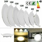 10 Pcs - 9w 12w 15w 18w 24w Led Recessed Ceiling Panel Down Lights Lamp Fixture