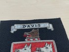 Vintage Heraldic coat Of Arms family Crest Embroidered Bullion Badge - Davis