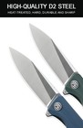 Petrified Fish Pf818 Forward d2 Blade g10 carbon Fiber g10 Handle Folding Knife