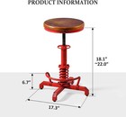 American Antique Steampunk Bar Stool 24 41 -28 35  Vintage Industrial Adjustable