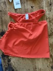 Wilo The Label Ribbed 3-piece Bandeau Bikini Set S Red Skirt Scrunchie
