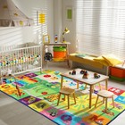 Kids Rugs For Playroom Classroom Bedroom  Educational And Fun Play Mat With A   