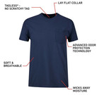 Hanes Men s Pocket T-shirts Undershirts 6 Pack Assorted Colors S-xl
