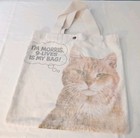 Vintage  1980   s Morris The Cat 9 Lives Canvas Tote Bag  With Snap Closure  Purse