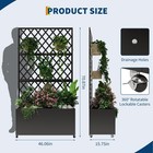 Galvanized Steel Raised Garden Bed With Trellis   Privacy Screen - 71 In X46    