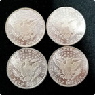 Lot Of 4 Barber Silver Half Dollar Coins Mixed Dates Au bu Coins-us