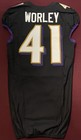Daryl Worley Baltimore Ravens Nfl Team Issued Black Alternate Game Jersey  wvu 