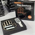 Finger Gesture Light With Remote Led Car Back Window Sign Hand Light Xmas Gift