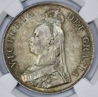1889 Great Britain 4s Double Florin Ngc Ms 63 Neon Tie Dye Toning