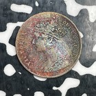 1887 Great Britain Victoria Jubilee 1 2 Farthing Lot n2695 Ugly Toning