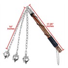 Medieval Flail Mace Spiked Solid Metal Triple Ball And Chain Morningstar Cosplay