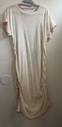 Vintage Handmade Mexican Huipil Caftan Dress Embroidered Floral Birds