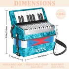 17 Key Piano Accordion  8 Bass Kids Accordion  Celluloid Body  Metal Cover Ac