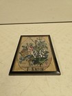 Antique 1832 Framed Floral Rose Beadwork Sampler - I  Krook