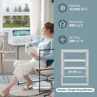 12 000 Btu Window Air Conditioner  Cools 450 Sq ft   6 Modes  24h Timer