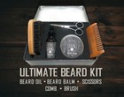 Beard Care Kit For Men Grooming Brush Comb Balm Oil Scissors Viking Revolution