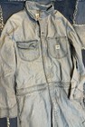 Lee Union-alls Denim Pinstriped Workwear Jumpsuit Coveralls Large Unisex
