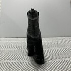 Stone Bear Sculpture Hand Carved Marble Onyx Raised Head 7 5x9 5 Heavy Figurine