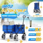 Beach Wagon Big Wheels For Sand - 450lbs Load Heavy Duty Wagons Carts Foldable
