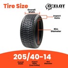 205 40-14 Ocelot Course Pro Ii Golf Cart Tire