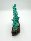 Antique Finely Carved Chinese Turquoise Figurine
