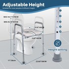 Medical Raised Toilet Seat For Seniors Adjustable Handicap 350lb