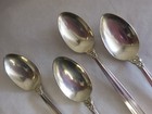 International Royal Danish 1939 Set 4 Sterling Silver Demitasse Spoons 4 1 8  Nm