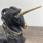 Windstone Editions Rare Black Mother Unicorn Figurine Pe  a 1990 Vintage Statue