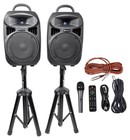 Rockville Dual 8  Phone ipad laptop Youtube Karaoke Machine system wireless Mics