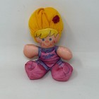 Fisher Price Smooshees Lil Stuffers Doll Plush Stuffed Pink Purple 4  Vintage