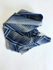Striped Japanese Aizome Indigo Boro Textile Authentic Antique Long 63  X 13 5 
