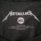 Metallica Men T-shirt M Black Album Shirt  master Of Puppets  Graphic On Front
