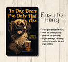 Pekingese In Dog Beers Sign Man Cave Beer Bar Decor Funny Metal Tin Pub Wall Art