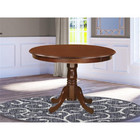 East West Furniture Hartland Round Wood Dining Table In Mahogany