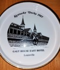 Vintage 1987 Kentucky Derby The Galt House Louisville Ceramic Plate Ashtray Dish