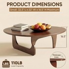 Mid Century Small Coffee Table Walnut Coffee Table For Living Room